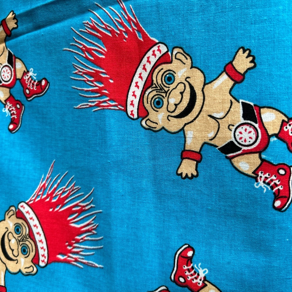 Vintage Trolls wrestling fabric *NEW*
